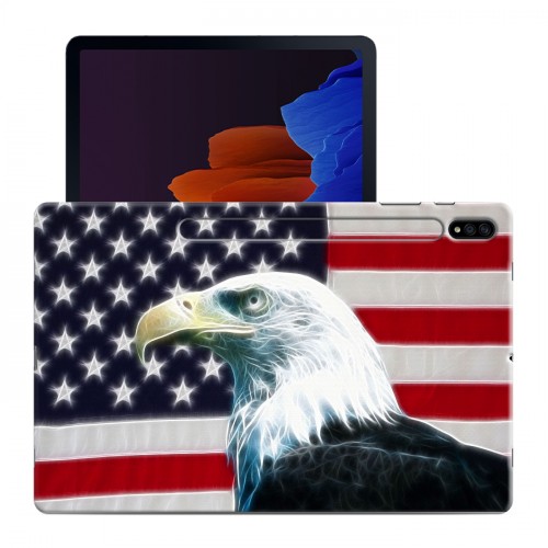 Дизайнерский силиконовый чехол для Samsung Galaxy Tab S7 Plus флаг сша