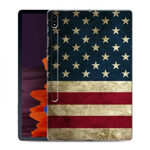 Дизайнерский силиконовый чехол для Samsung Galaxy Tab S7 Plus Флаг США