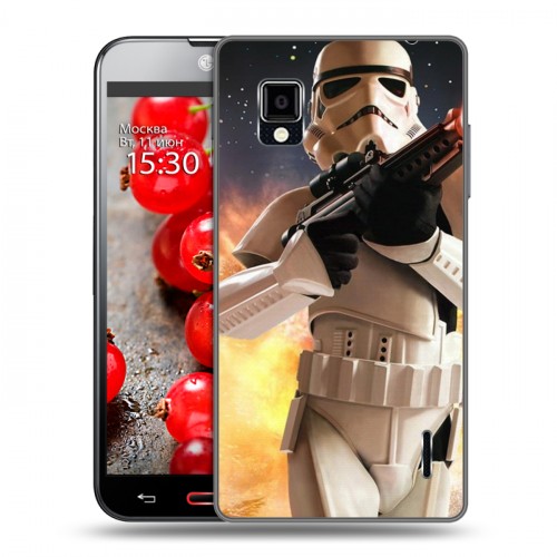 Дизайнерский пластиковый чехол для LG Optimus G Star Wars Battlefront