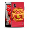 Дизайнерский пластиковый чехол для LG Optimus G флаг Киргизии