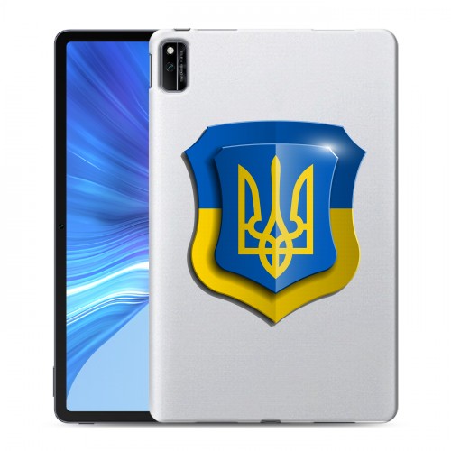 Полупрозрачный дизайнерский силиконовый чехол для Huawei Honor Pad V6 Флаг Украины