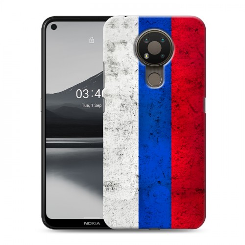 Дизайнерский силиконовый чехол для Nokia 3.4 Российский флаг