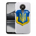 Полупрозрачный дизайнерский пластиковый чехол для Nokia 3.4 Флаг Украины
