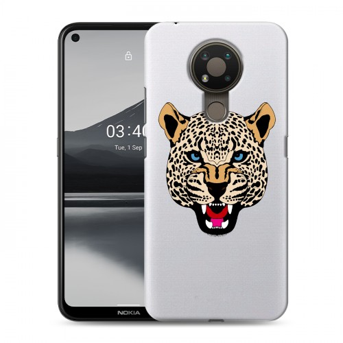 Дизайнерский пластиковый чехол для Nokia 3.4 Прозрачные леопарды
