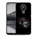 Дизайнерский силиконовый чехол для Nokia 3.4 Кот в темноте