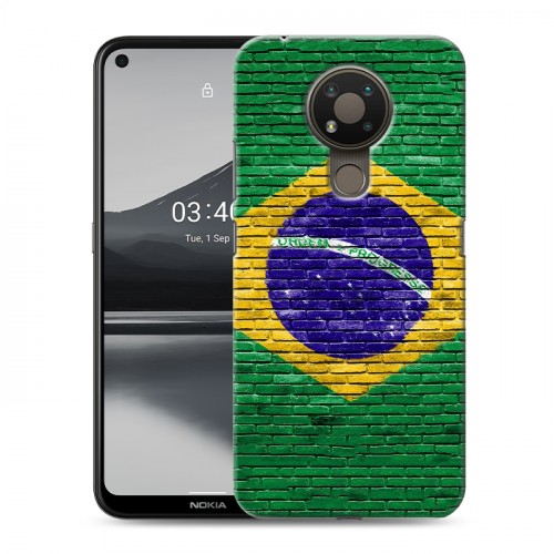 Дизайнерский пластиковый чехол для Nokia 3.4 Флаг Бразилии