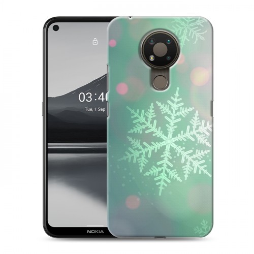 Дизайнерский пластиковый чехол для Nokia 3.4 Снежинки