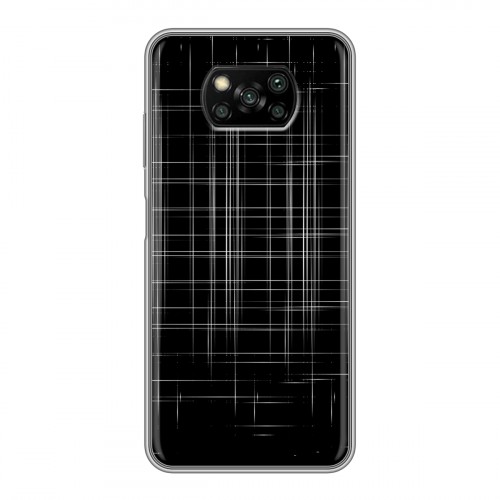 Дизайнерский силиконовый с усиленными углами чехол для Xiaomi Poco X3 Абстракции Сетка