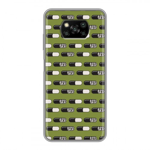 Дизайнерский силиконовый с усиленными углами чехол для Xiaomi Poco X3 Разноцветные таблетки