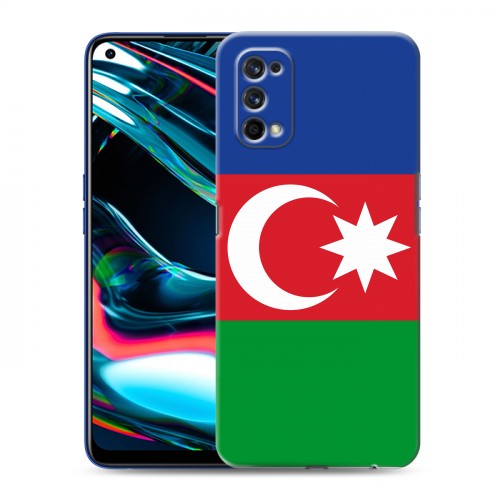 Дизайнерский силиконовый с усиленными углами чехол для Realme 7 Pro Флаг Азербайджана