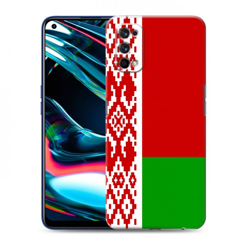 Дизайнерский силиконовый с усиленными углами чехол для Realme 7 Pro Флаг Белоруссии
