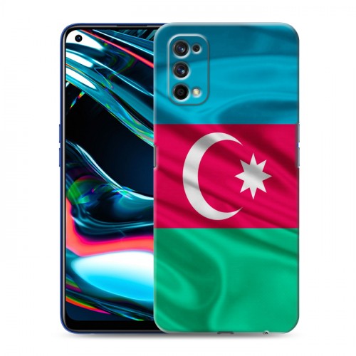 Дизайнерский силиконовый с усиленными углами чехол для Realme 7 Pro Флаг Азербайджана