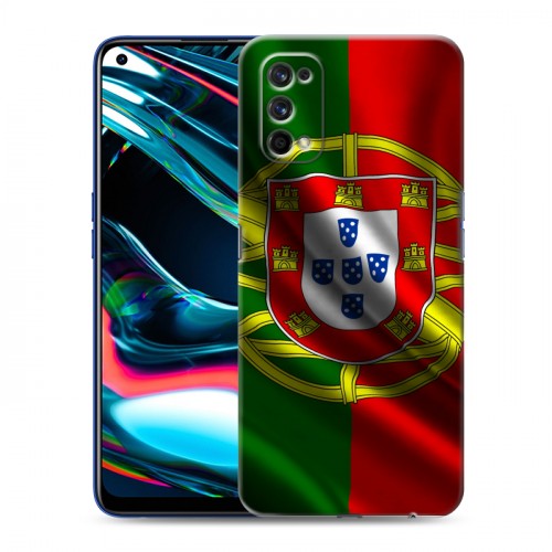 Дизайнерский силиконовый с усиленными углами чехол для Realme 7 Pro Флаг Португалии