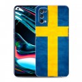 Дизайнерский силиконовый с усиленными углами чехол для Realme 7 Pro Флаг Швеции