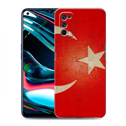 Дизайнерский силиконовый с усиленными углами чехол для Realme 7 Pro Флаг Турции