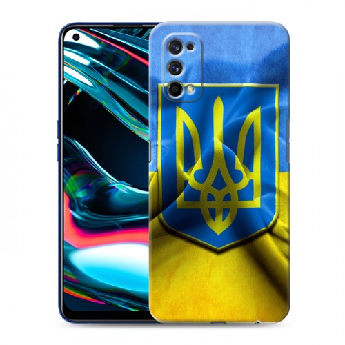 Дизайнерский силиконовый с усиленными углами чехол для Realme 7 Pro Флаг Украины