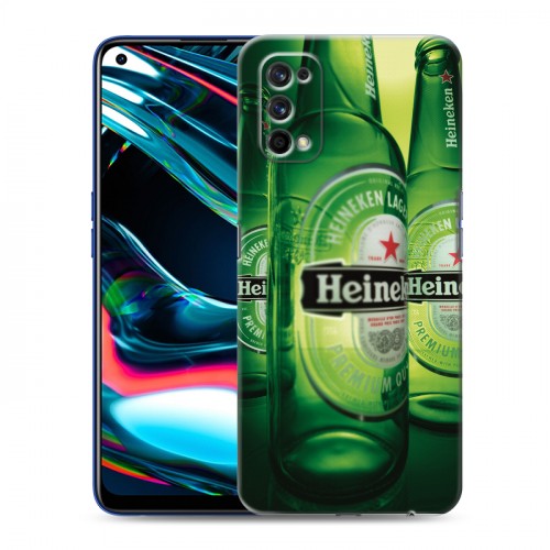 Дизайнерский силиконовый с усиленными углами чехол для Realme 7 Pro Heineken