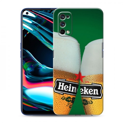 Дизайнерский силиконовый с усиленными углами чехол для Realme 7 Pro Heineken