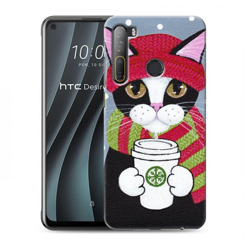 Дизайнерский силиконовый чехол для HTC Desire 20 Pro Кошки