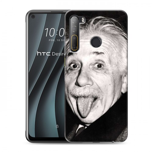 Дизайнерский пластиковый чехол для HTC Desire 20 Pro Альберт Эйнштейн