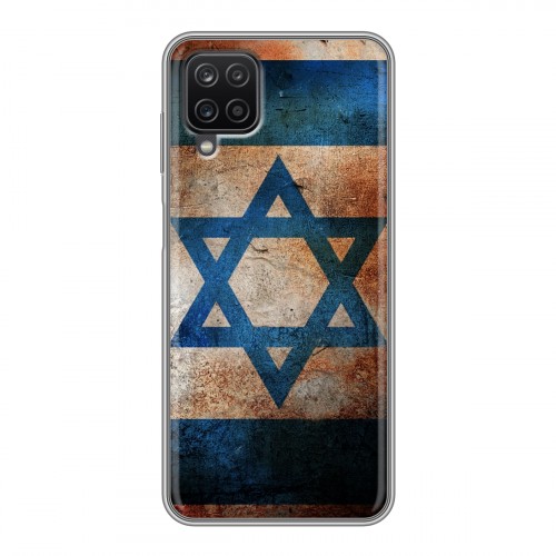 Дизайнерский силиконовый с усиленными углами чехол для Samsung Galaxy A12 Флаг Израиля