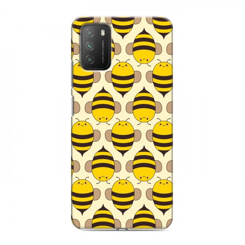 Дизайнерский пластиковый чехол для Xiaomi Poco M3 Пчелиные узоры