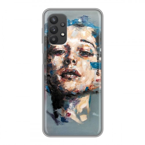 Дизайнерский силиконовый чехол для Samsung Galaxy A32 Портреты мазками