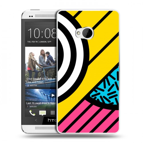 Дизайнерский пластиковый чехол для HTC One (M7) Dual SIM Абстракции 3