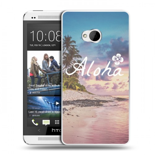 Дизайнерский пластиковый чехол для HTC One (M7) Dual SIM Hawaii