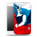 Дизайнерский пластиковый чехол для LG Optimus L5 2 II Российский флаг
