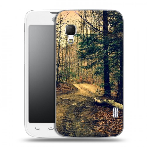 Дизайнерский пластиковый чехол для LG Optimus L5 2 II лес