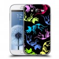 Дизайнерский пластиковый чехол для Samsung Galaxy Grand Узоры динозавров