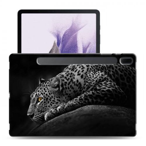 Дизайнерский силиконовый чехол для Samsung Galaxy Tab S7 FE Леопард