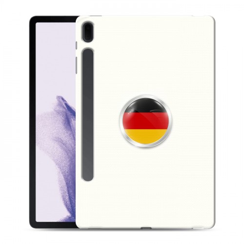 Дизайнерский силиконовый чехол для Samsung Galaxy Tab S7 FE Флаг Германии