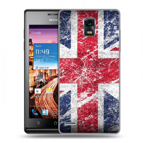 Дизайнерский пластиковый чехол для Huawei Ascend P1 Флаг Британии