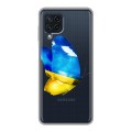 Полупрозрачный дизайнерский пластиковый чехол для Samsung Galaxy A22 Флаг Украины