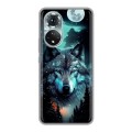 Дизайнерский силиконовый чехол для Huawei Honor 50 Волк и луна