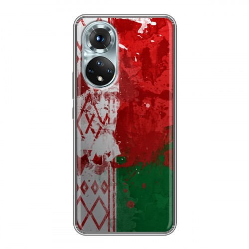 Дизайнерский силиконовый чехол для Huawei Honor 50 Флаг Белоруссии