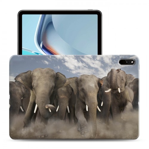 Дизайнерский силиконовый чехол для Huawei MatePad 11 (2021) Слоны