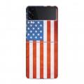 Дизайнерский пластиковый чехол для Samsung Galaxy Z Flip 3 Флаг США