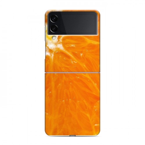 Дизайнерский пластиковый чехол для Samsung Galaxy Z Flip 3 Апельсины