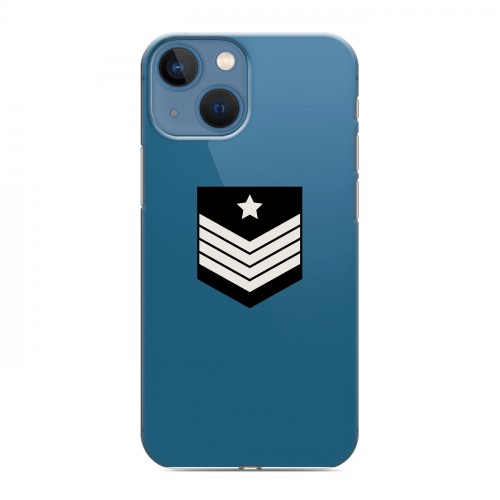 Полупрозрачный дизайнерский пластиковый чехол для Iphone 13 Mini Армия