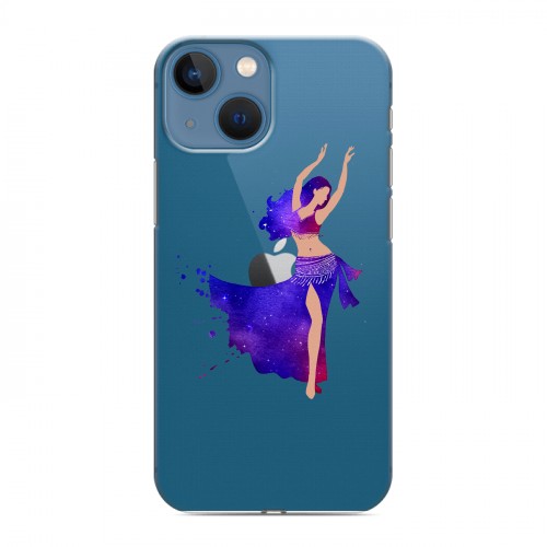 Полупрозрачный дизайнерский пластиковый чехол для Iphone 13 Mini Прозрачные танцоры 