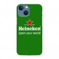 Дизайнерский пластиковый чехол для Iphone 13 Mini Heineken