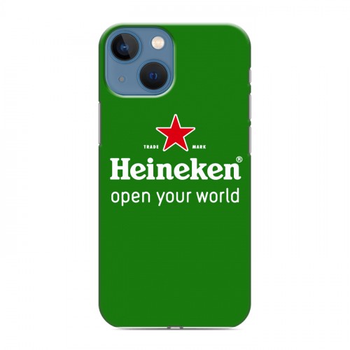 Дизайнерский пластиковый чехол для Iphone 13 Mini Heineken