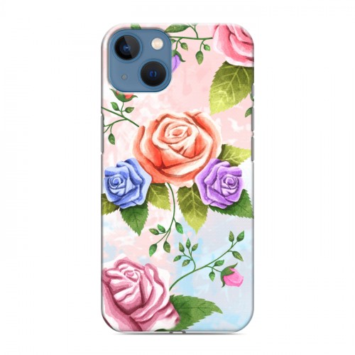Дизайнерский силиконовый чехол для Iphone 13 Романтик цветы