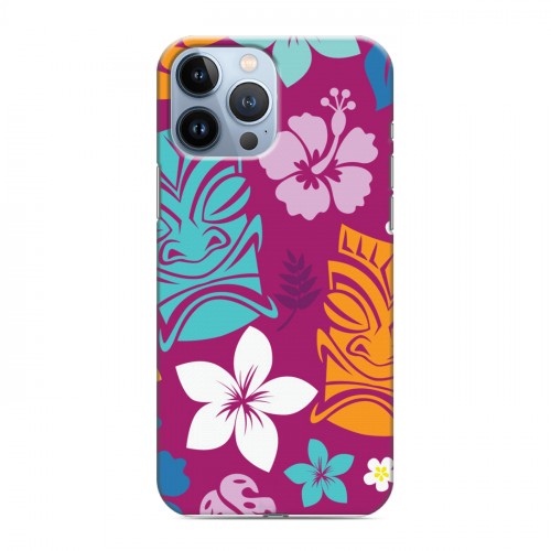 Дизайнерский силиконовый чехол для Iphone 13 Pro Max Гавайские Шаблоны