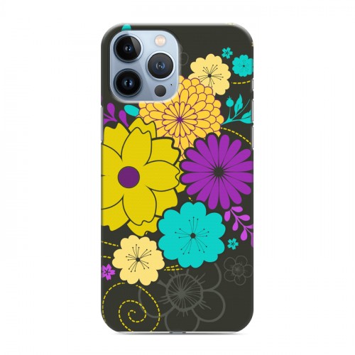 Дизайнерский силиконовый чехол для Iphone 13 Pro Max Цветы кимоно