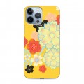 Дизайнерский силиконовый чехол для Iphone 13 Pro Max Цветы кимоно