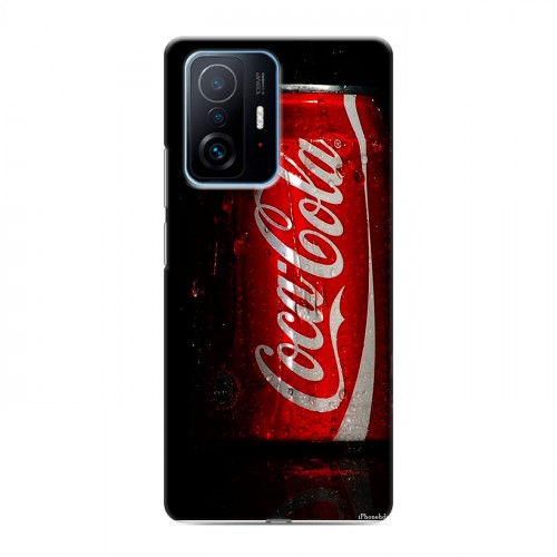 Дизайнерский силиконовый с усиленными углами чехол для Xiaomi 11T Coca-cola